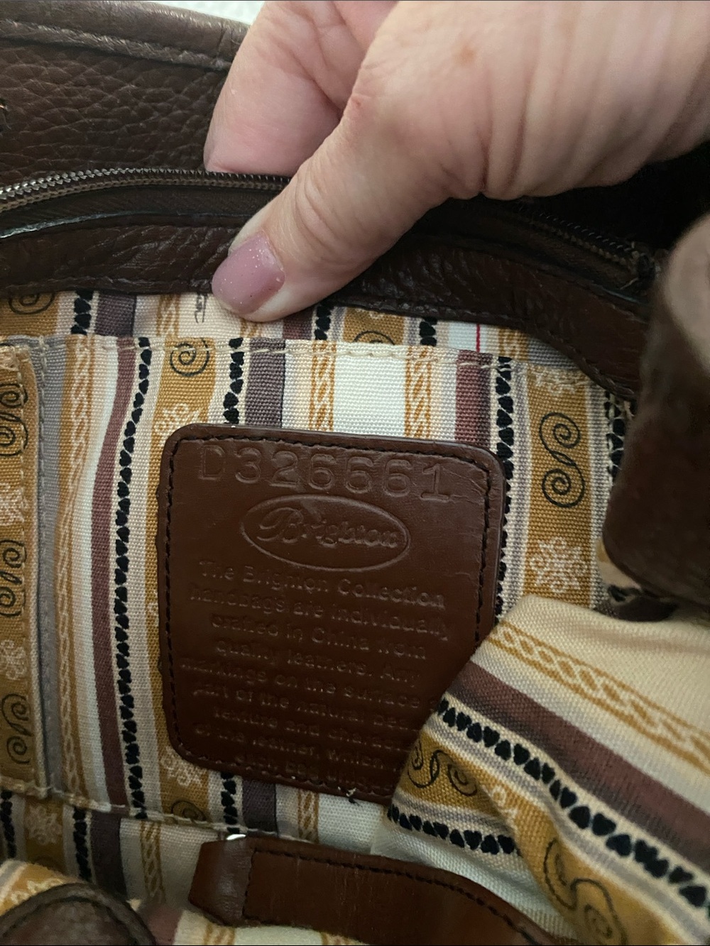 Brighton vintage brown leather backpack. - Picture 4 of 7